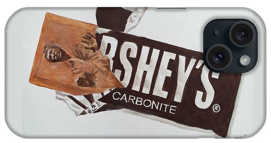 Herseys Carbonite iPhone Case featuring the painting Hersey's Carbonite by Tom Carlton