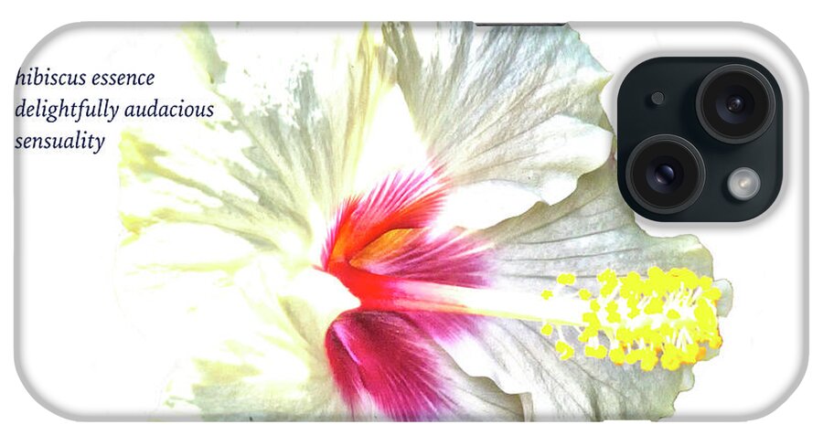 Hibiscus iPhone Case featuring the photograph Hibiscus Essence Haiku by Constantine Gregory