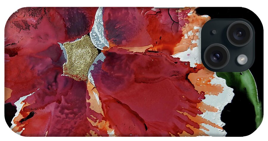 Alcohol iPhone Case featuring the painting Hibiscus Flower by Terri Mills