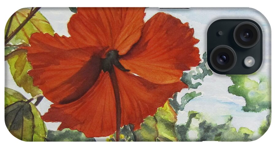 Hibiscus iPhone Case featuring the painting Hibiscus St Thomas by Carol Flagg