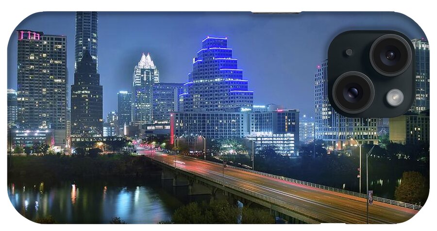 Austin iPhone Case featuring the photograph High Above Austin by Frozen in Time Fine Art Photography