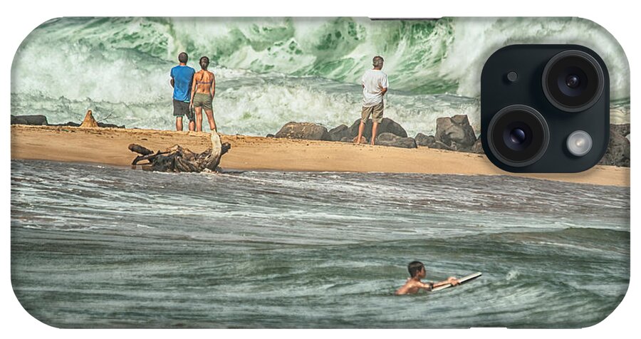 Beach iPhone Case featuring the photograph High Tide Is Coming by Eye Olating Images
