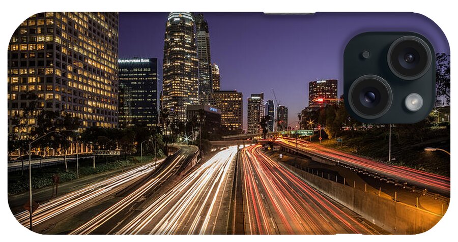 110 iPhone Case featuring the photograph Highway 110 - Los Angeles, United States - Urban photography by Giuseppe Milo