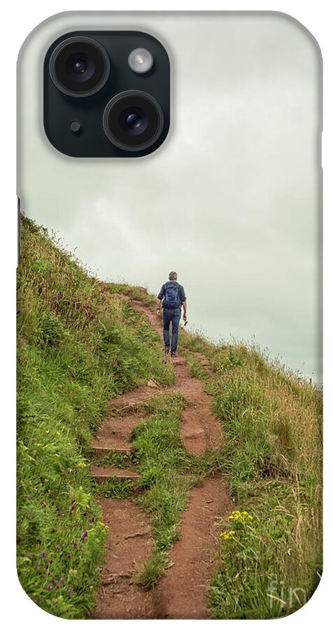 Bay iPhone Case featuring the photograph Hiking the Pembrokeshire coast by Patricia Hofmeester