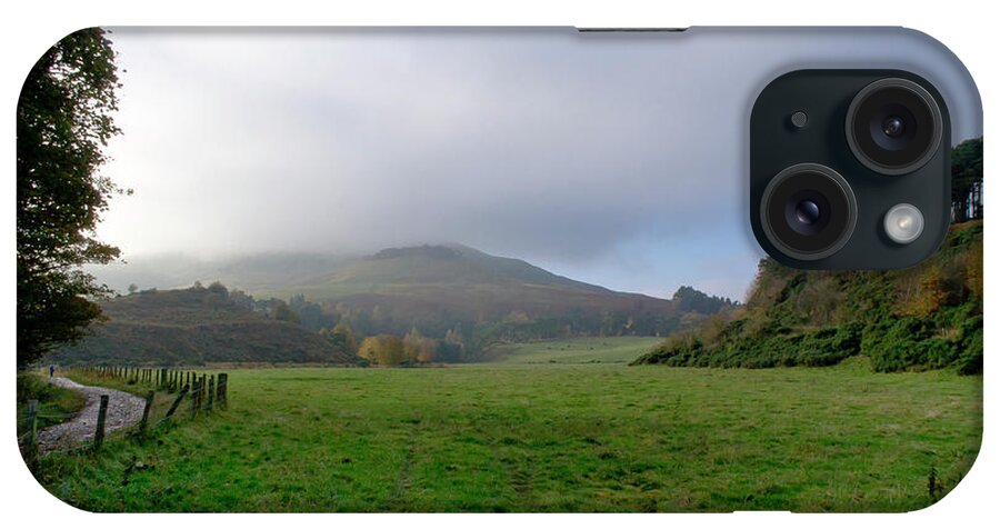 Pentlands iPhone Case featuring the photograph Hill tops in mist. by Elena Perelman