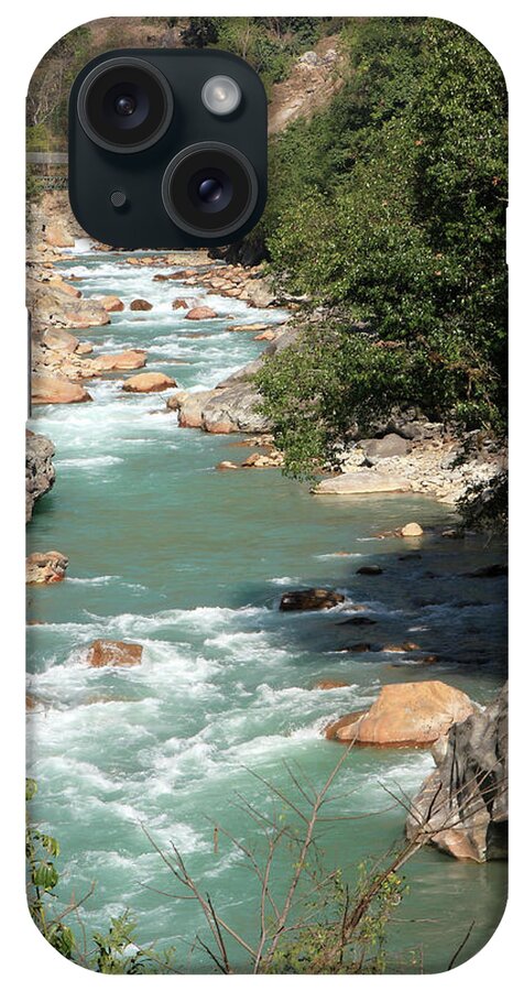 Bridge iPhone Case featuring the photograph Himalayan Mountain River by Aidan Moran