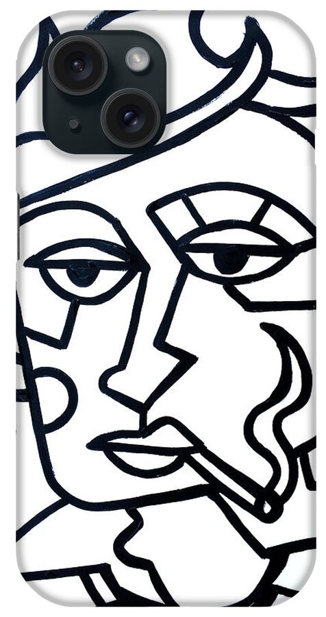 Cartoon iPhone Case featuring the painting Hipster Painting Limited Edition Print by Robert R Splashy Art Abstract Paintings