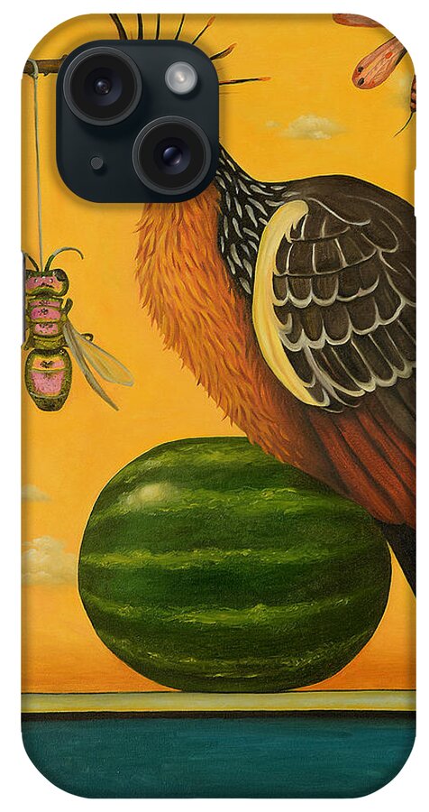 Hoatzin iPhone Case featuring the painting Hoatzin 2 by Leah Saulnier The Painting Maniac
