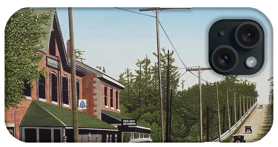 Streetscapes iPhone Case featuring the painting Hoggs Hollow Toronto 1920 by Kenneth M Kirsch