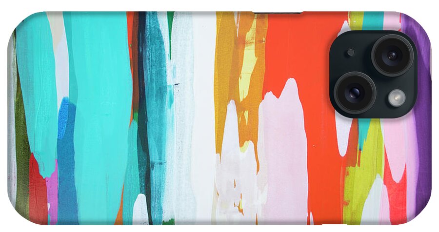 Abstract iPhone Case featuring the painting Holiday Everyday by Claire Desjardins