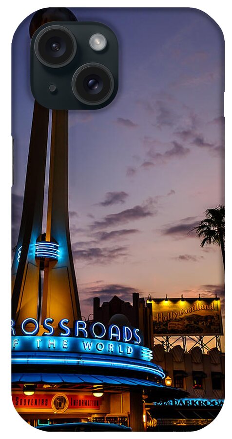 Disney iPhone Case featuring the photograph Hollywood Studios Sunset by Chris Bordeleau
