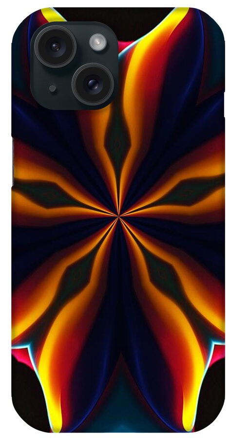 Abstract iPhone Case featuring the digital art Homage to Georgia O'Keeffe by David Lane