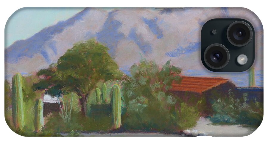 Pastel Painting iPhone Case featuring the painting Home in the Catalinas by Susan Woodward