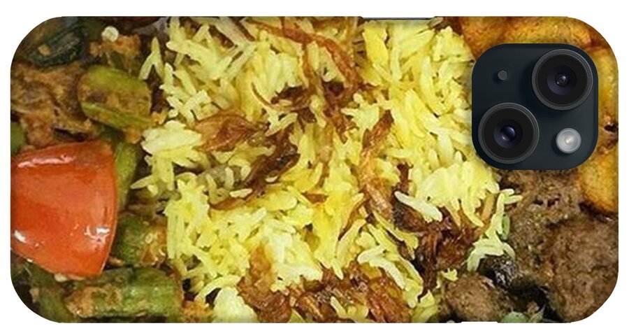 Rice iPhone Case featuring the photograph Home Made Saffron #rice #okro And by African Foods