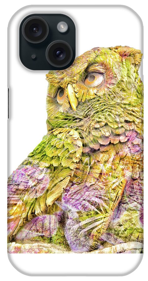 Owl iPhone Case featuring the mixed media Hoot by Pamela Williams