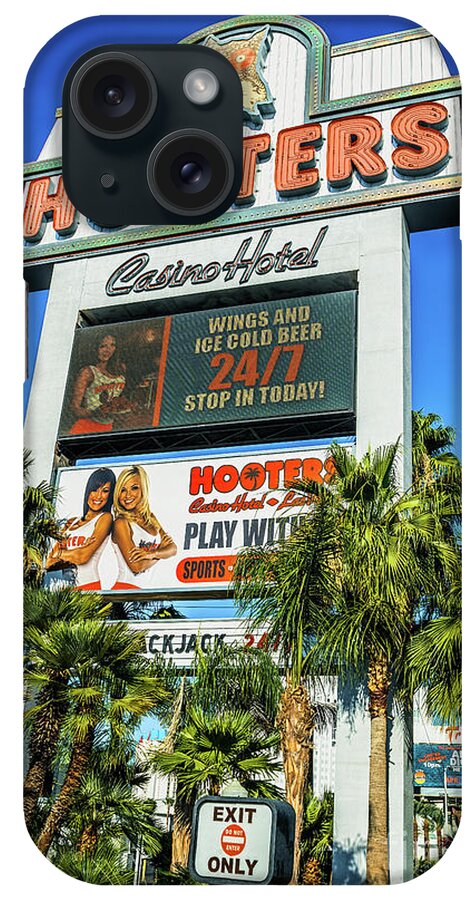 Hooters iPhone Case featuring the photograph Hooters Casino Sign by Aloha Art