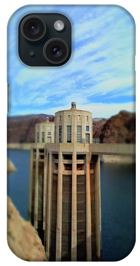 Hoover Dam Intake Towers iPhone Case featuring the photograph Hoover Dam Intake Towers No. 1 by Sandy Taylor