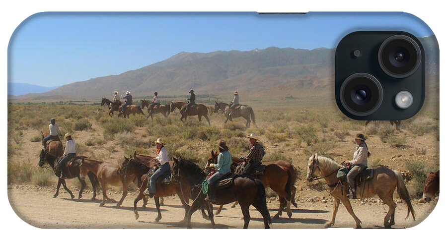 Horses iPhone Case featuring the photograph Horse Drive from June Lake to Bishop California by Alexandra Till