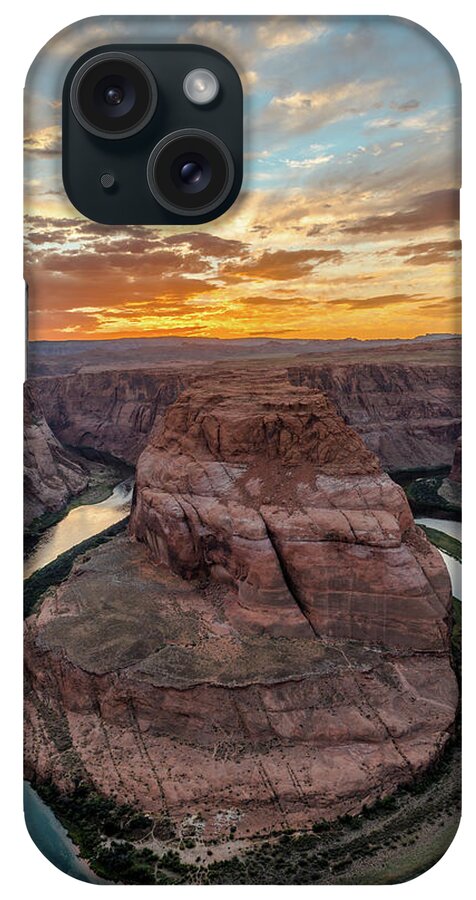 Sunset iPhone Case featuring the photograph Horseshoe Bend by Chuck Jason