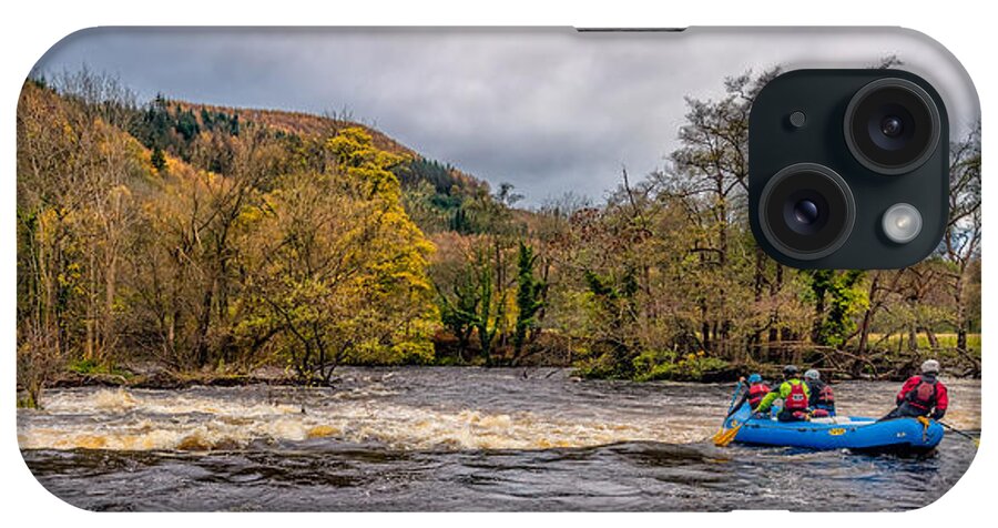 Llantysilio iPhone Case featuring the photograph Horseshoe Falls Rafting by Adrian Evans