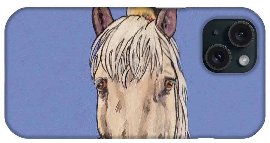 Horse And Woodmouse iPhone Case featuring the painting Hortense the Horse by Sharon Cromwell