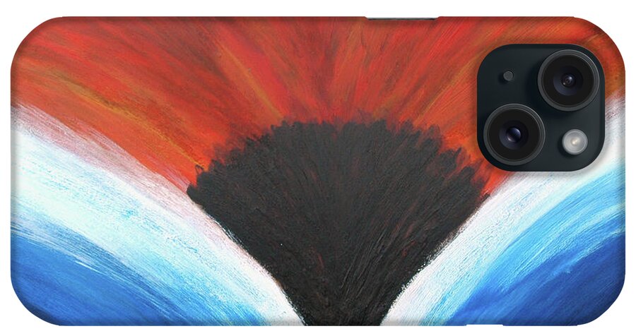 Abstract iPhone Case featuring the painting Hot and Wet by Rein Nomm