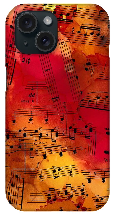 Abstract iPhone Case featuring the painting Hot Jazz by Louise Adams