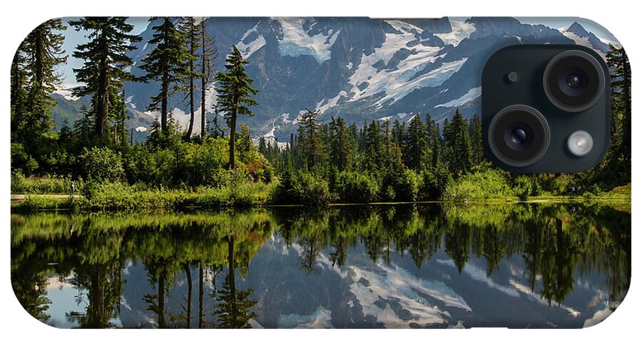 Mt Shuksan iPhone Case featuring the photograph Hot Summer Day On Picture Lake by Matt McDonald