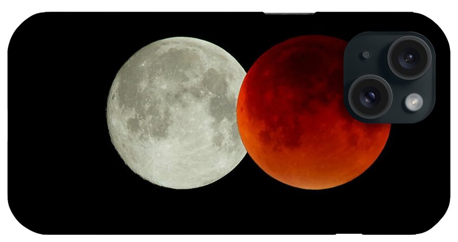 Lunar Eclipse iPhone Case featuring the photograph Hours Apart by Harry Moulton