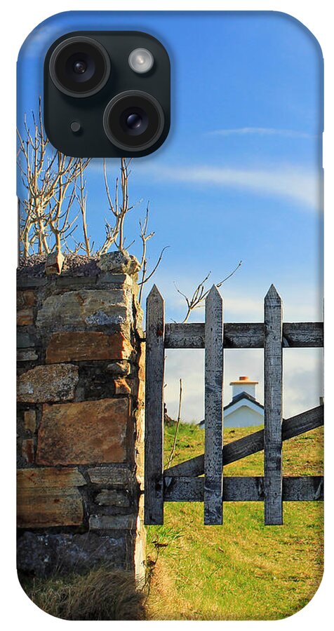 Fence iPhone Case featuring the photograph House Behind the fence by Jennifer Robin