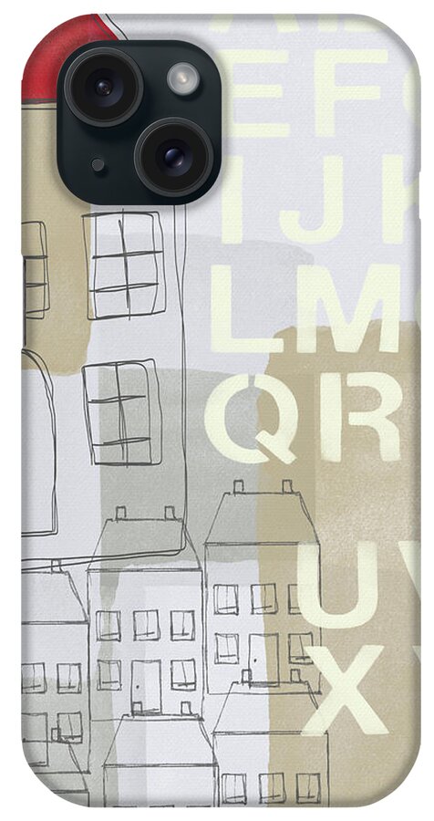 Houses iPhone Case featuring the painting House Plans 2- Art by Linda Woods by Linda Woods