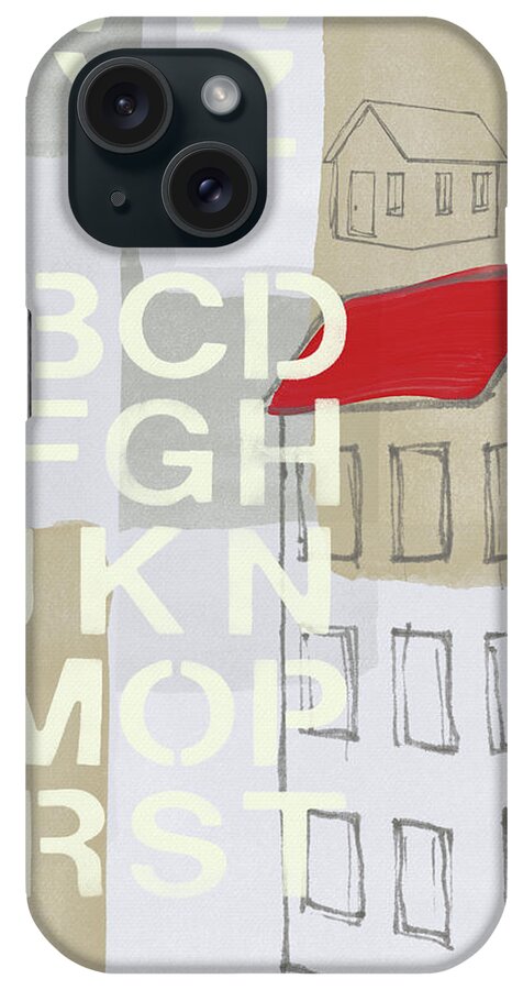 House iPhone Case featuring the painting House Plans- Art by Linda Woods by Linda Woods