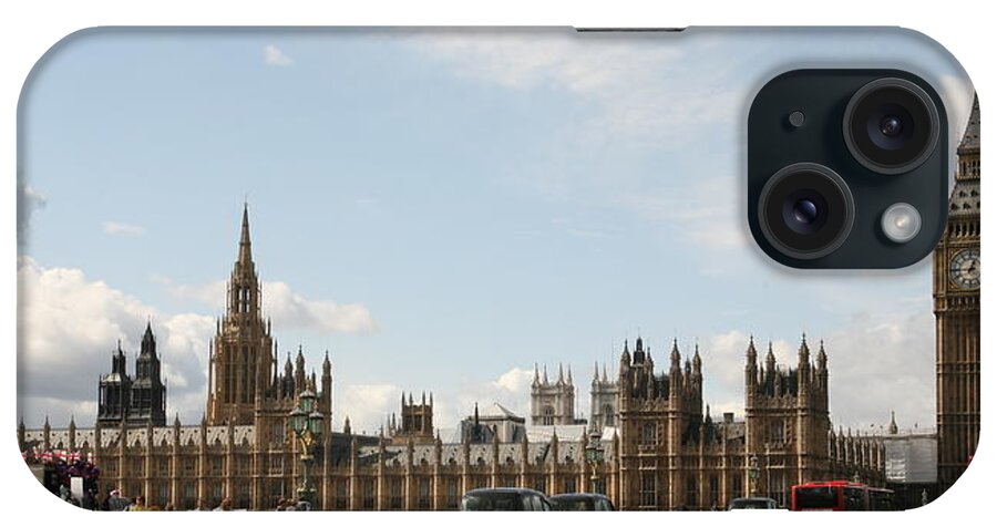 Big iPhone Case featuring the photograph Houses of parliament. by Christopher Rowlands