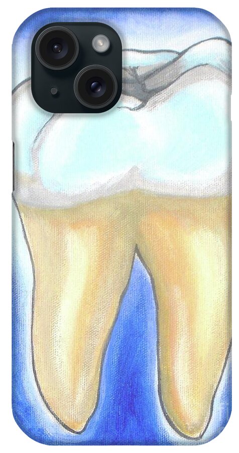 Molar iPhone Case featuring the painting Human Molar by Vesna Antic