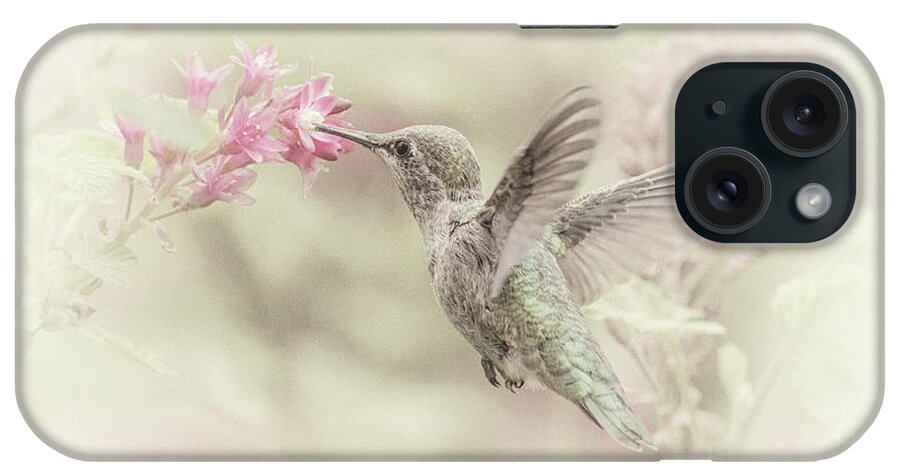 Hummingbird iPhone Case featuring the photograph Hummingbird Softly by Angie Vogel