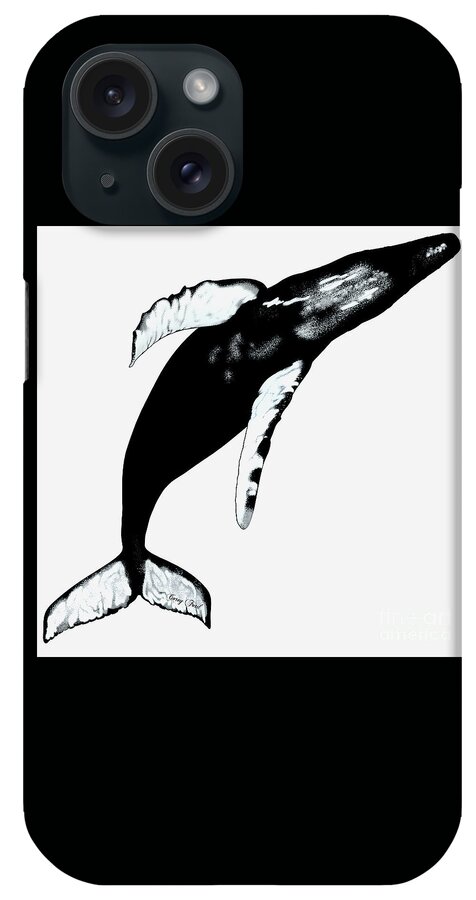 Humpback Whale iPhone Case featuring the painting Humpback Whale on White by Corey Ford