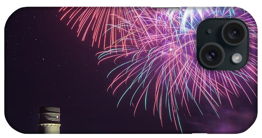 Fireworks iPhone Case featuring the photograph Hunstanton fireworks night 2017 in Norfolk UK by Simon Bratt