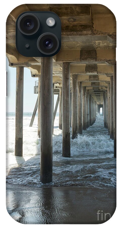 Pier iPhone Case featuring the photograph Huntington Beach Pier from Below by Ana V Ramirez