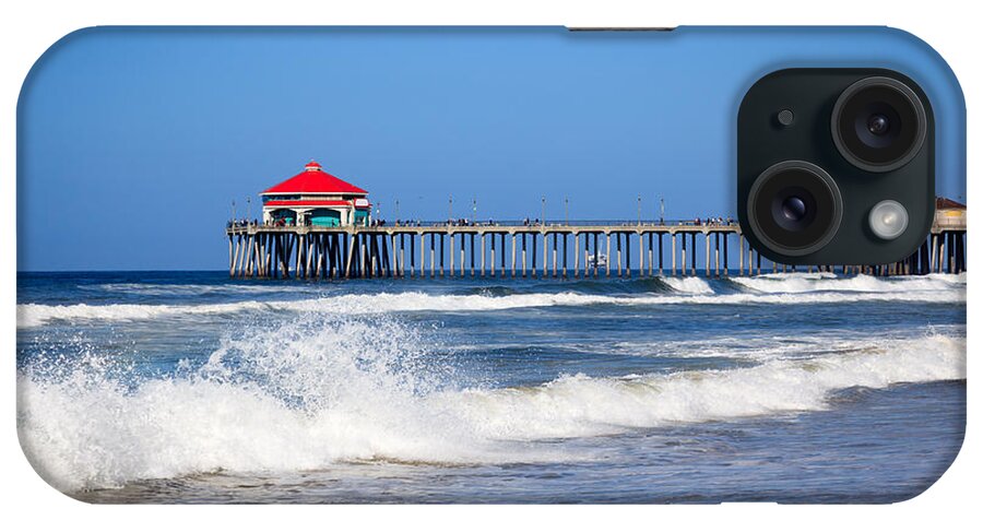 America iPhone Case featuring the photograph Huntington Beach Pier Photo by Paul Velgos