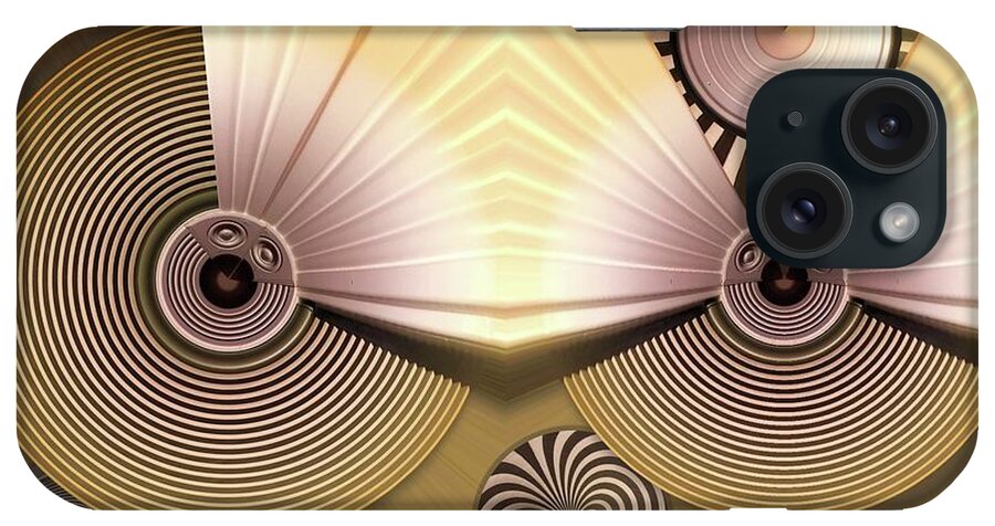Collage iPhone Case featuring the digital art Hypnotic by Ronald Bissett