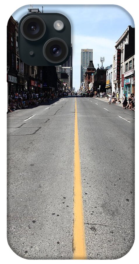 Yonge Street iPhone Case featuring the photograph I make my own damn parade by Kreddible Trout
