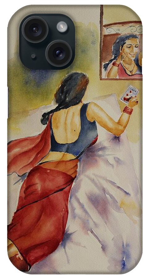 I Miss You iPhone Case featuring the painting I Miss You by Geeta Yerra