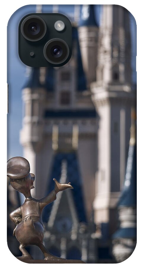 Disney World iPhone Case featuring the photograph I present you Cinderella's Castle by Eduard Moldoveanu