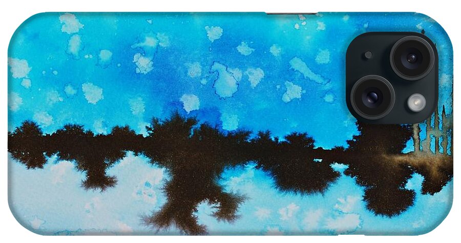 Abstract iPhone Case featuring the painting Ice and snow by Chani Demuijlder
