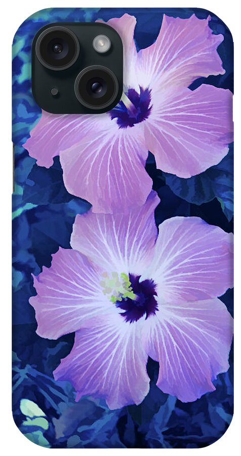 Hibiscus iPhone Case featuring the photograph Ice Cold Pink Hibiscus Blooms Vertical by Aimee L Maher ALM GALLERY
