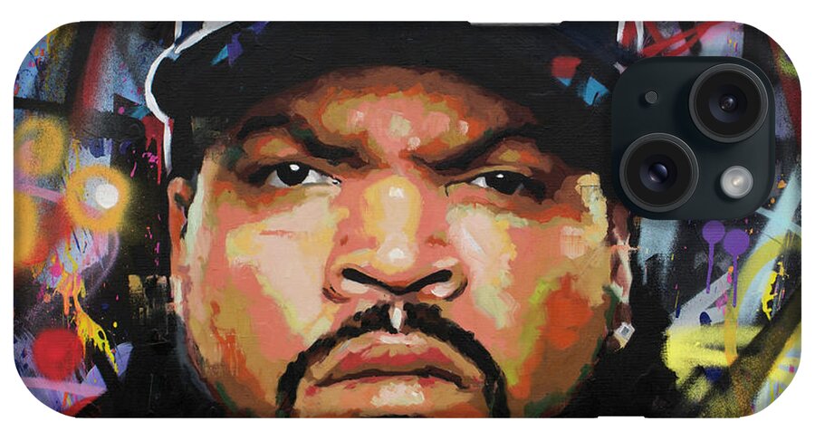 Ice Cube iPhone Case featuring the painting Ice Cube by Richard Day