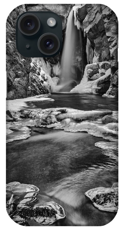 Black And White iPhone Case featuring the photograph Ice Falls by Darren White