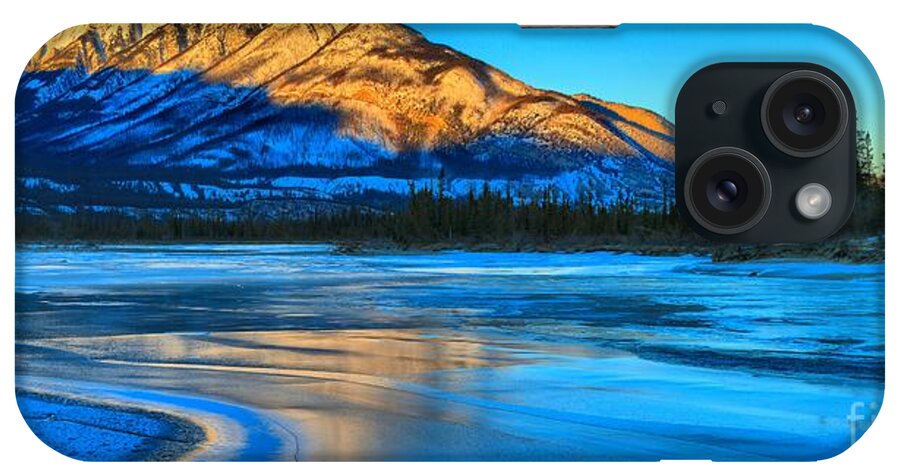 Jasper Lake iPhone Case featuring the photograph Icy Gold by Adam Jewell