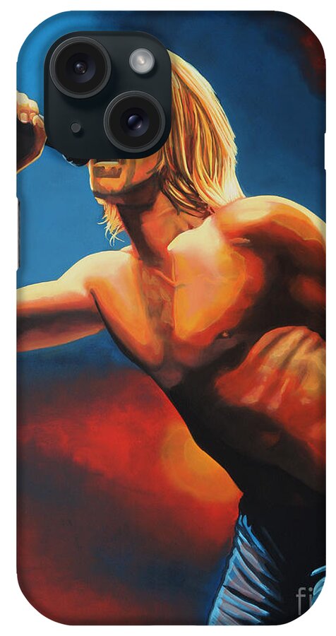 Iggy Pop iPhone Case featuring the painting Iggy Pop Painting by Paul Meijering