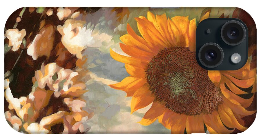 Sunflower.sunflowers Field iPhone Case featuring the painting Un Bel Girasole by Guido Borelli